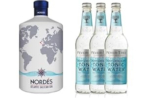 NORDÉS UND FEVER TREE Nordés Atlantic Galician Gin (1 x 0,7l) inkl. Fever Tree Mediterranean Tonic Water (3 x 500 ml)