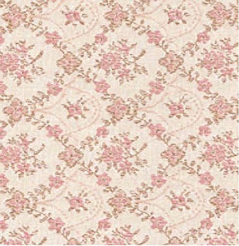 Klebefolie - Möbelfolie Rosa Blumenranken - Biedermeier Optik - 45 cm x 200 cm Selbstklebende Folie - klassisches Motiv - Dekorfolie Selbstklebefolie