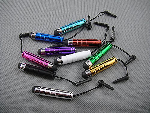 2xDemarkt Metall Stylus Stift Min Stylus Pens Touch Pen für iPhone iPad itouch Samsung HTC Stylus Pen Silber +Schwarz - 4