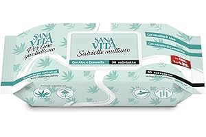 PALADIN PHARMA SPA Salviette Multiuso Dermatologicamente testate con Aloe e Camomilla - Profumazione avena - Trama a nido d'ape - Per Adulti e bambini e animali - 90 Salviette per confezione