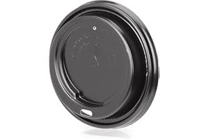 Signature Packaging - Ripple Coffee Cup Lids 100 Pack - 12oz, 16oz (345ml, 473ml) - Black