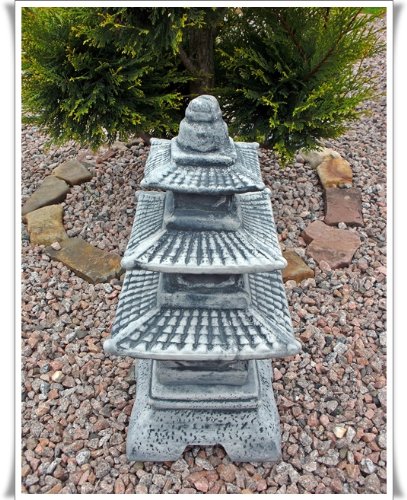 JAPAN LATERNE Yukimi STEINLATERNE Steinguss Pagode RANKEI GARTENLAMPE STEINLAMPE Frostfest - 3