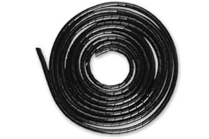 AGPTEK Gaine Spirale Flexible Universel 4mm,6mm, Kit de Câble Rangement 2 Pack de Tube d'Enroulement de Câble en Spirale pour Protéger Le Câble d'Antenne TV/PC/USB/Télé/AUX- (10m), Noir