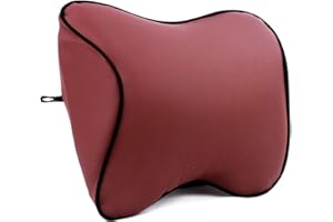 VWPEYY Cojín Almohada Cervical para Coche, Cojines para Conductores, Cojin Asiento Coche con Espuma Efecto Memoria, Ergonómica y Funda de Piel Transpirable (912793)