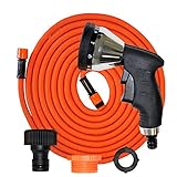 manguera extensible bricomart ✔ PISTOLA PULVARIZADORA: Pistola de riego Soft-Touch de 10 chorros para un trabajo suave y preciso al regar el jardín y limpiar objetos y automóviles.