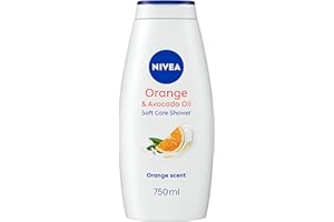NIVEA Orange & Avocado Shower Cream (750ml), Moisturising Shower Gel with Avocado Oil, Luxurious Body Wash for Women with Vitamin C, E