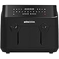 MONCOOK Double Air Fryer - 2 In 1 Airfryer 9L With x 4.5L Baskets 50 Recipe Cookbook Smart Finish Function Digital LED Display 12 Pre-Set Cooking Programs Healthy Oil-free
