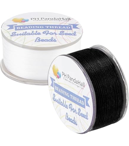 PH PandaHall Fil En Coton Ciré Non élastique Avec étui De Rangement