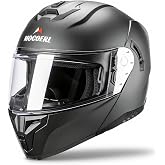 MOCOERL -Motorcycle Helmet, Flip-up Helmet, Full Face Helmet for Men and Women with Reinforced Chin Protection, Double Visor,