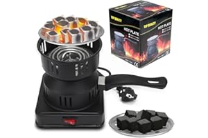 RANJIMA Allume-Charbon éLectrique, 450-600w Allume-Charbon éLectrique Barbecue Charbon de Bois, Barbecue à Charbon éLectrique, Chalumeau à Charbon pour La Cuisine à la Maison Camping Barbecue