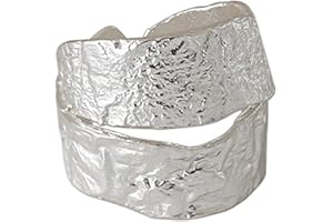 Springlight ✦ Geschenke für Frauen S925 Sterling Silber Ringe Einfaches Irregulär Doppelschicht Ring Einstellbarer öffnen Ringe Frauen Handmade Schmuck Geburtstagsgeschenk für Frauen.