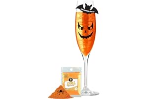 CAPPSTAN UK Twinkle my Drink® Halloween Orange Edible Glitter for Drinks, Cakes & Cocktails | Ideal for Halloween Party | Halloween Food Decorations | Edible Gitter | 5g 25 Servings