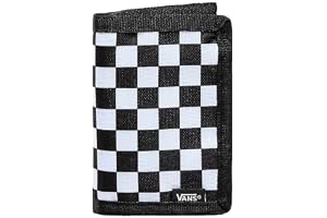 Vans herr halade reseaccessoar – tri-vikbar plånbok, svartvit check, en storlek