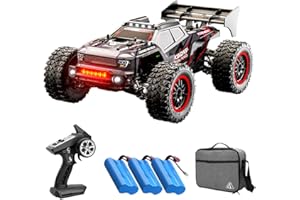 Teeggi Zdalnie sterowany samochód dla dorosłych, 80 km/h, z torbą transportową, 1:16, 4WD Off Road Race Buggy, bezszczotkowy silnik RC, wysoka prędkość, samochód wyścigowy, offroad drift, 3 baterie
