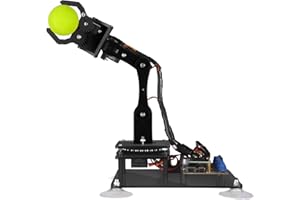 Adeept Kit robótico de 5 ejes de brazo robot de 5 DOF compatible con Arduino IDE, kit de robot educativo de programación STEAM DIY con pantalla OLED, código de procesamiento y tutorial PDF a través