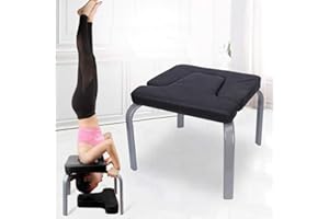 WEIGR Yoga Kopfstandhocker Kopfstand Yogastuhl Yoga Trainingskopfständer Bank Yoga Poster Yoga Hocker Fitness Bench Zuhause Stuhl Fitness für Körper und Geist und Freizeit Schwarz