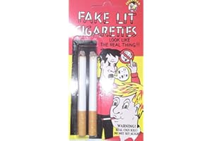 Bristol Novelty Funnyman Jokes Fake Lit Cigarettes Practical Joke - False Cigarettes with a Realistic Look, One Size