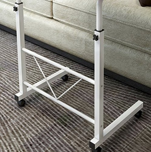 Soges 80x40cm Betttisch / fahrbarer Laptoptisch neigungs und höhenverstellbar auch für die professionelle Pflege, Teak - 5
