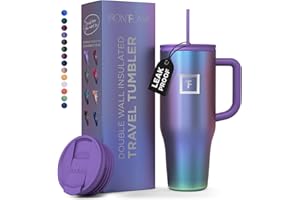 IRON °FLASK 1.2L Insulated Tumbler with Straw Lid and Handle - Cold 20hrs & Hot 5hrs Drinks - Double-Walled Stainless Steel Leakproof Travel Mug - Cupholder Friendly Thermal Cup Coffee Flask