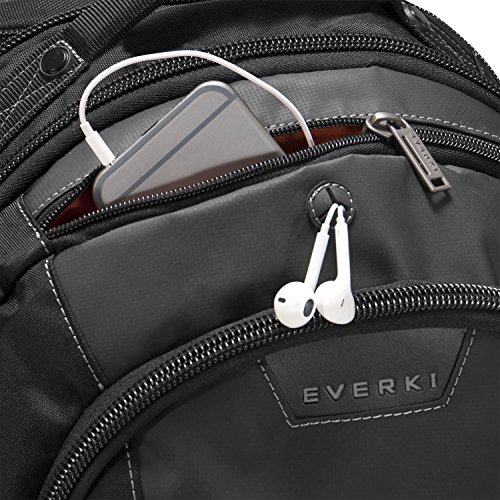 Everki Flight     Laptop Rucksack f  r Notebooks bis 16 Zoll  40 6 cm  mit durchdachtem F  cher-Konzept  weich gef  ttertem iPad Tablet-Fach und weite