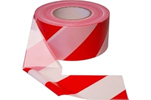 PROLAC BESCHRIFTUNGEN PROlac – Absperrband Stabil & Reißfest – Flatterband für Gefahrenstellen (Rot/Weiß, 500 Meter)