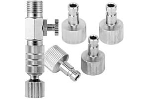 ABEST Kit d'adaptateur de raccord rapide pour aérographe avec 5 raccords mâles et 1 raccord femelle de 1/8".