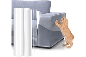 Uross Door Protector from Dog Scratching- 43CM X500CM Cat Scratch Furniture Protector, Dog Door Protector Scratch Guard, Transparent Self Anti-Scratch Cat Furniture Protector Tape for Window