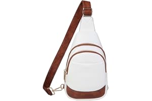 RAVUO Torba na ramię dla kobiet, wodoodporna, mała torba na klatkę piersiową, modna z regulowanym paskiem, sztuczna skóra, plecak na podróż, sport, wędrówki