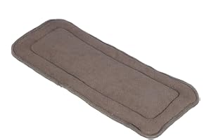 Zerone Liner pour Adulte Insert pour Couche Adulte Unisexe Uni Taille M 1PC 5 Couches Bambou Fibres Superfines Réutilisable Gris Foncé