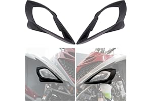 A & UTV PRO Headlight Covers for Yamaha Raptor 250 350 700 YFZ 450 YFZ450R YFZ450X Wolverine 450 350, Front Head Lamps Head Light Cover Trim Bezel Accessories, Replace OEM # 5TG-84166-01-00, 2PCS