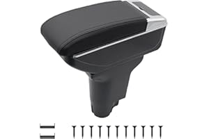 KAERGK Braccioli auto per console centrale Fiat 500 per auto Doppio spazio con portabevande Posteriore Utility Box Facile da montare Linea nera