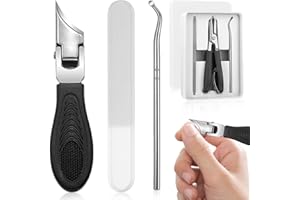 Xyvor Tres Juegos de Cortaúñas Biselado con Pico de Aguila, Cortaúñas con Ángulo de Pico de Águila, Eagle Beak - Cortaúñas Inclinado de Mandíbula Ancha, Cortaúñas para Uñas Encarnadas Gruesas