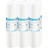 Membrane Solutions 5 Micron 10" x 2.5" Sediment Cartridge, Sediment Water Filters Replacement for Filtration System, Reverse