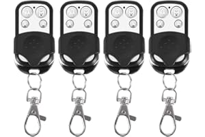 DWEEKIY Llavero, 4pcs Universal Cloning Control Remoto inalámbrico Llavero para Puerta de Puerta de Garaje de Coche 433 MHz