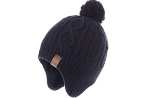 Monimo Jungen wintermütze Stricken Hut Verdicken Ohrenschützer Hut für Kinder