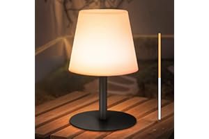 light to hope Lampara de Mesa,Lampara led Recargable Inalámbrica IP44 Impermeable Lamparas, Portátil Lampara Exterior para Interior Exterior Salon Jardín Restaurantes Dormitorio Camping