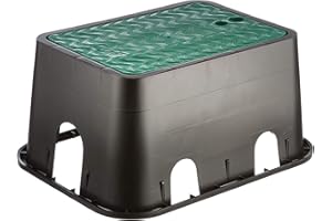 SUINGA Boîte d’irrigation Jardin 420x320x200 mm | Regard rectangulaire pour électrovannes ou irrigation enterrée | Boîte de Raccordement avec couvercle pour jardin | Boîte pour systèmes d’irrigation