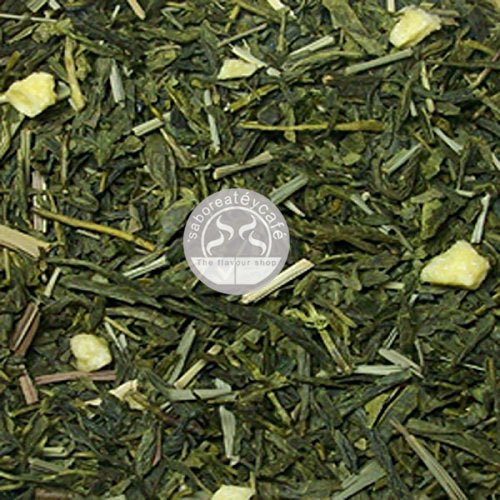 SABOREATE Y CAFE THE FLAVOUR SHOP Té Verde Sencha Lima Japonés en Hoja Hebra Granel Infusión Natural Adelgazante 1 Kilogramo
