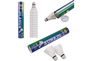 OKBYY Palline da Badminton - Nuovi 12 Pezzi di Piuma D'Oca Bianca Pallina da Badminton Volani Gioco di Allenamento Sportivo per la Pratica e Il Gioco Casuale