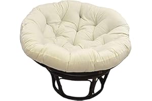 SHAIRMB Papasan Round Chair Cushions, Outdoor Waterproof Egg Chair Pad,Thicken Papasan Chair Cushion, Swing Chair Cushion Outdoor, for Outdoor Garden, Balcony and Living Room,ordinaryM,120x120cm