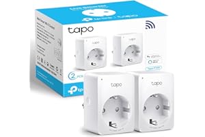 TP-Link Tapo P100 (2-Pack) - Mini Enchufe Inteligente Wi-Fi, óptimo para programar el encendido/apagado y ahorrar energía, no