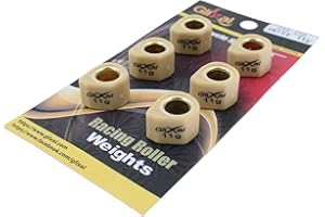 Glixal 18x14mm High Performance Polygon Variator Sliders, Racing Sliding Roller Weights 152QMI 157QMJ GY6 125cc 150cc Scooter Moped ATV (11 Gram)