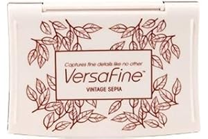 Tsukineko Tinta VERSAFINE Color Sepia Vintage Colores Vintage 95x65mm. Almohadilla