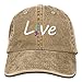 Produktbild fjfjfdjk Men Women Suicide Prevention Awareness Live Love Semicolon Denim Jeanet Baseball Hat Adjustable Street Rapper Hat