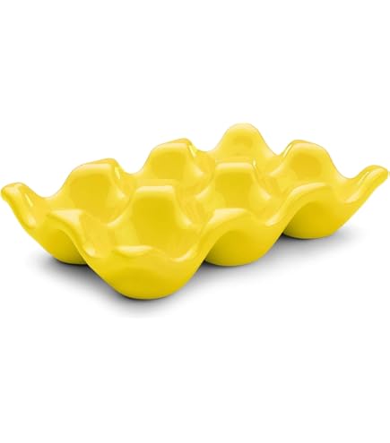 Plateau à Œufs En Céramique 6 Places Flexzion - Organisateur Réfrigérateur Bleu - Porcelaine Élégante