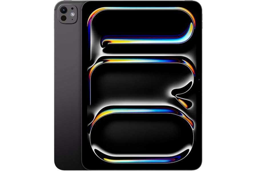 Apple iPad Pro 11-inch (M4): Ultra Retina XDR display, 256GB, Landscape 12MP Front Camera/12MP Back Camera, LiDAR scanner, Wi-Fi 6E, Face ID, All-Day Battery Life, Standard glass - Space Black