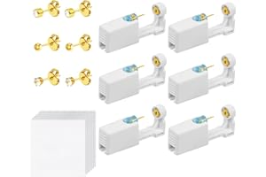 Aucuu Ear Piercing Gun, Painless Self Ear Piercing Kit, Safety Asepsis Earring Ear Stud Gun Kit Tool with Ear Studs for Girls Women Men