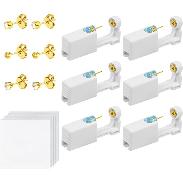 Kit Perçage D’oreille Jetable VPOUERY – 4 Pistolets Avec Tiges Hypoallergéniques (acier Chirurgical + Silicone) – Stérile, Perçage Précis En 15 Secondes - 12