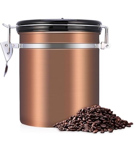 HERCHR Edelstahl-Kaffeekanister – Luftdicht, Mit Frischedatum, 1,5 Liter
