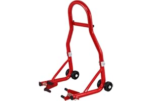 CITZOOSARL Soporte trasero para motocicleta, Caballete de montaje para moto rueda delantera ConStands caballete delantero para moto rojo